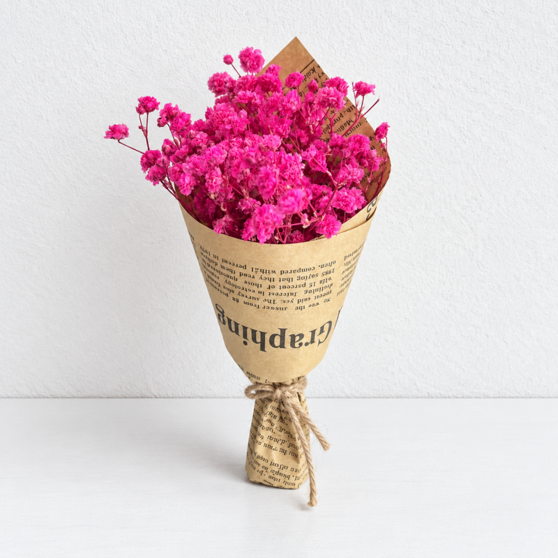 CouldNook Mini Dried Flower Bouquet - Newsprint Style Wrap