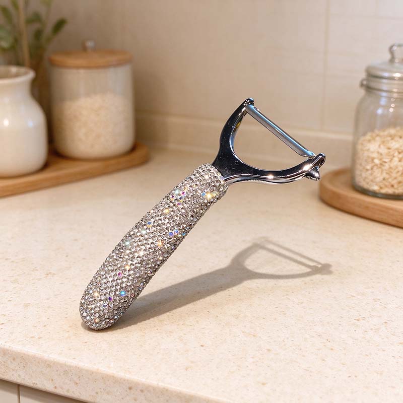 CouldNook Rhinestone Vegetable Peeler - Sparkling Handle and Two Blade Layouts