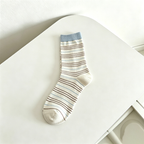 CouldNook Striped Rib Crew Socks - Everyday Shoe Accent