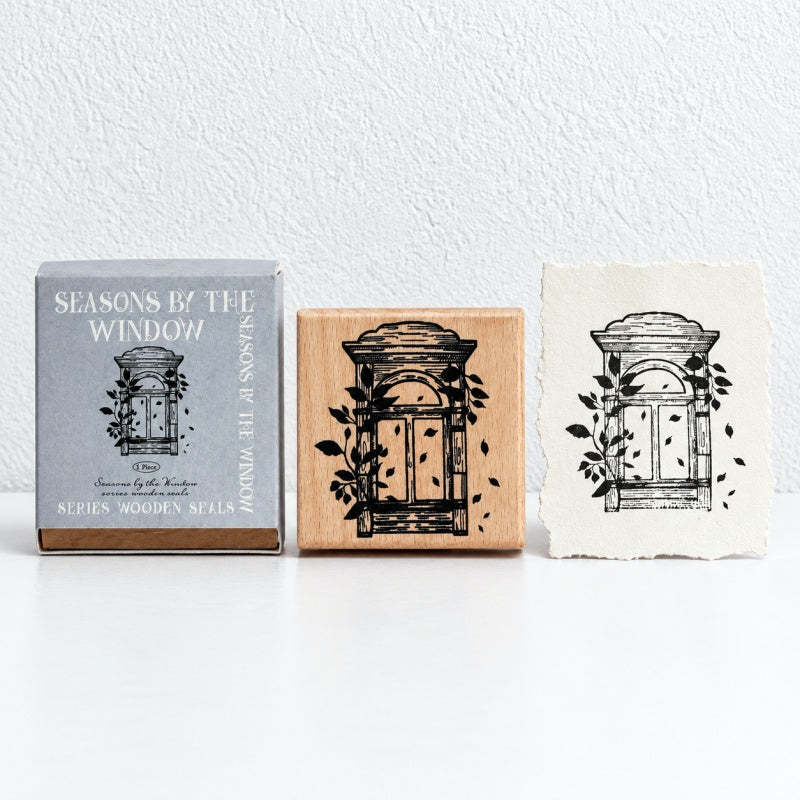 CouldNook Window Motif Stamp - Decorative Frames and Wood Mount