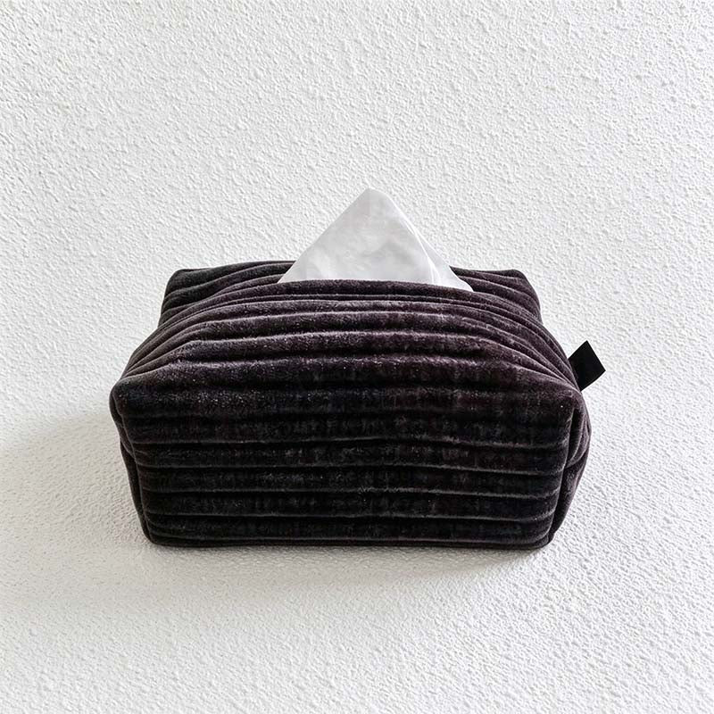 CouldNook Ribbed Tissue Box Cover - Raised Rows And Rounded Corners