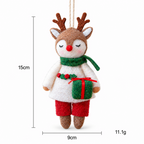 CouldNook Reindeer Christmas Ornament - Festive Outfit Detail