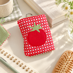 CouldNook Tomato Travel Organizer - Gingham Cover And Fold-Out Jewelry Storage