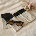 CouldNook Letter Print Soft Glasses Case - Everyday Display Detail