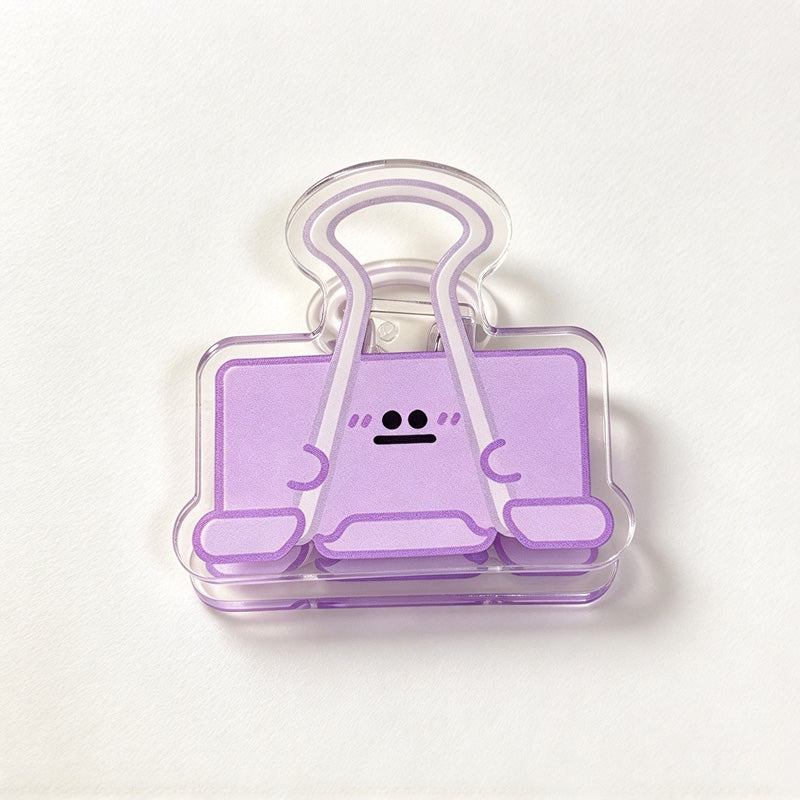 CouldNook Face Memo Clip - Binder Clip Silhouette And Simple Expression