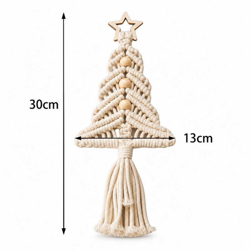 CouldNook Macrame Christmas Tree Ornament - Knotted Cord