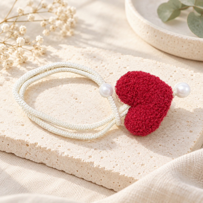 CouldNook Heart Curtain Tieback - Plush Pendant and Beads