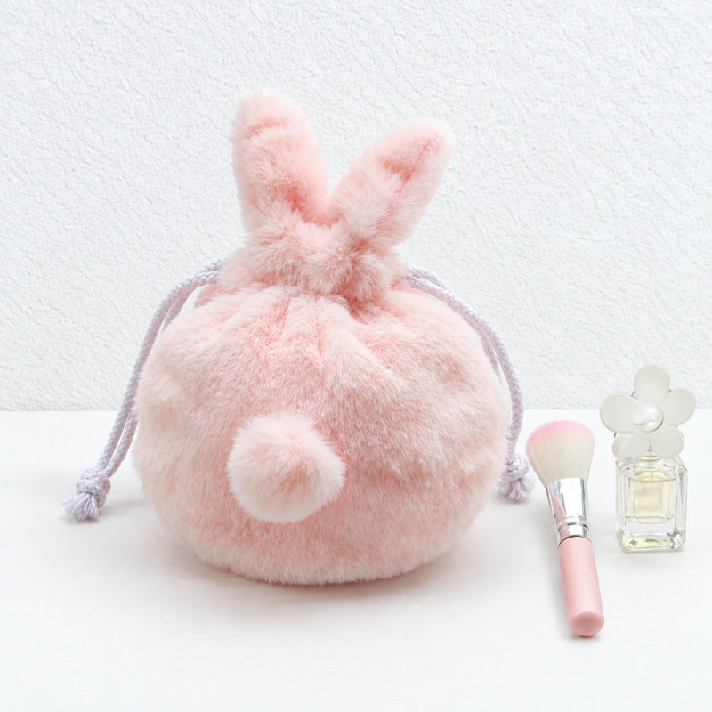 CouldNook Rabbit Drawstring Pouch - Long Ears and Pompom Tail