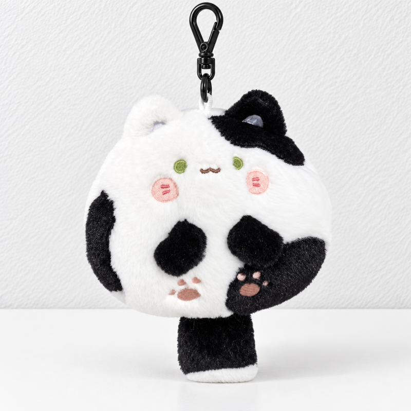 CouldNook Plush Cat Charm - Rounded Body and Dangling Tail Detail