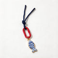 Blue Patterned Fish Charm