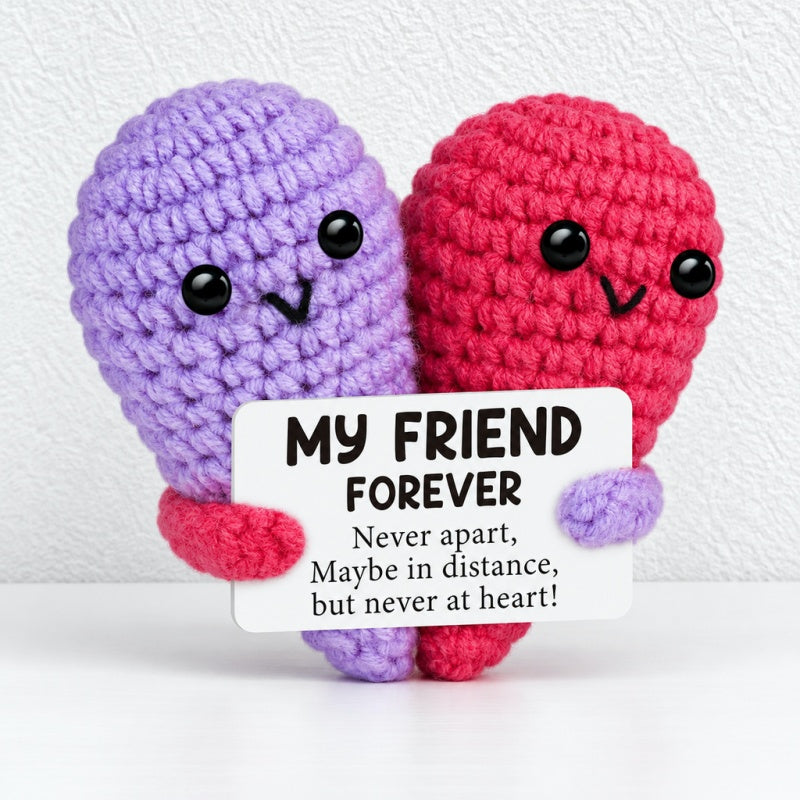 CouldNook Crocheted Character Doll - Textured Shapes And Little Message Cards