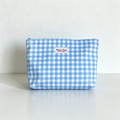 CouldNook Checked Cosmetic Bag - Vanity Storage Accent