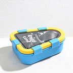 CouldNook Rounded Triangle Lunch Box - Divided Insert and Bright Clip Details