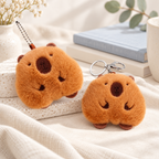 CouldNook Plush Capybara Charm - Rounded Shape and Squeaking Character Detail