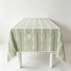 CouldNook Double Line Tablecloth - Warm Dining Accent