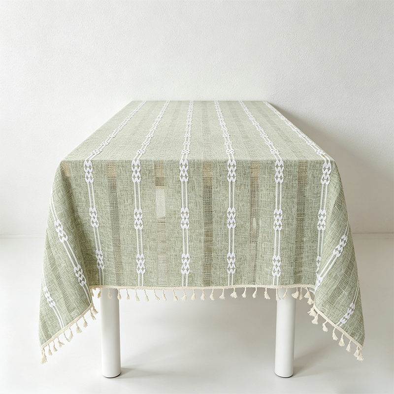 CouldNook Double Line Tablecloth - Warm Dining Accent
