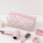 CouldNook Floral Hair Dryer Storage Bag - Quilted Travel Organizer