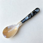 CouldNook Decorative Handle Shell Spoon - Floral Inlay Handle