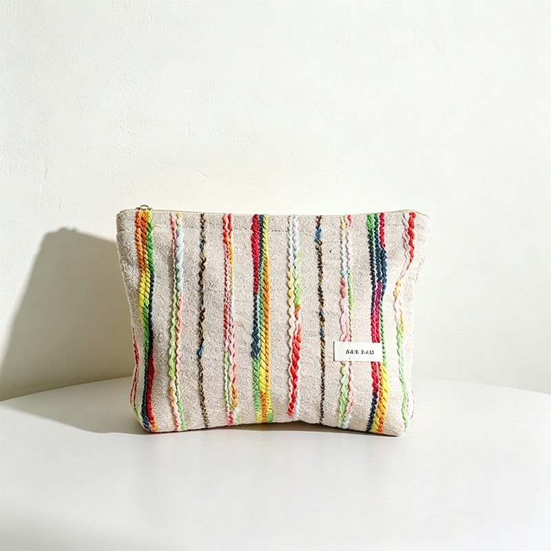CouldNook Striped Cosmetic Bag - Vanity Storage Accent