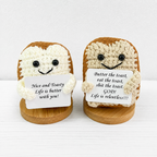 CouldNook Assorted Message Card Figure - Wooden Display Base
