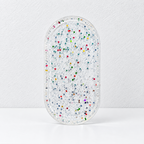 CouldNook Glitter Jewelry Tray - Rounded Ends And Colorful Embedded Sparkle