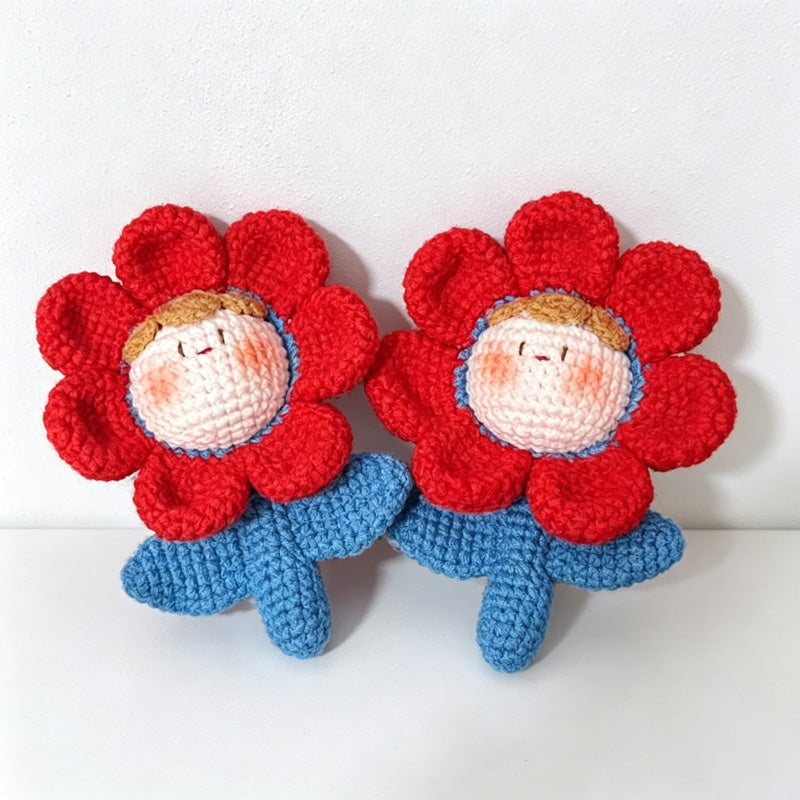 CouldNook Plush Flower Doll Ornament - Six Petal Colors