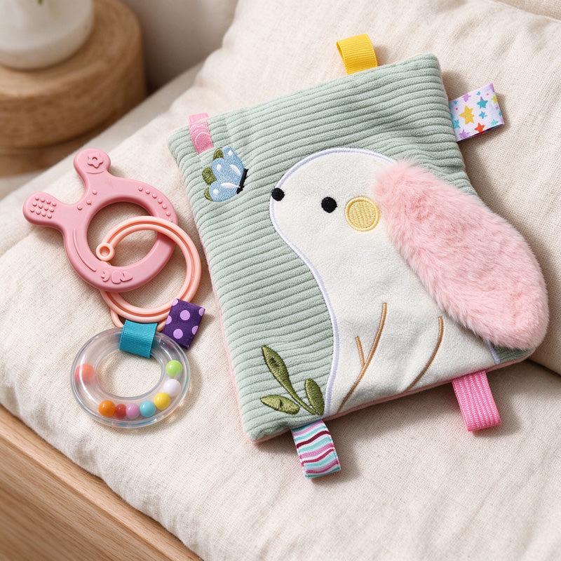 Bird Sensory Comfort Cloth with Ribbon Tabs