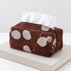 CouldNook Caramel Fabric Tissue Holder - Woven Pattern Cover