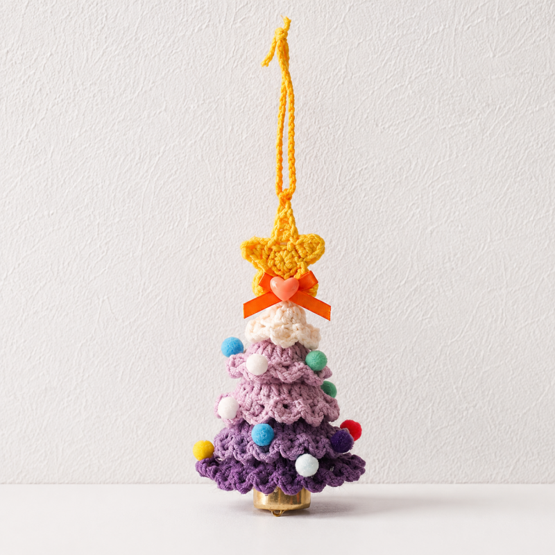 CouldNook Tiered Christmas Tree Ornament - Pompom Bell Detail
