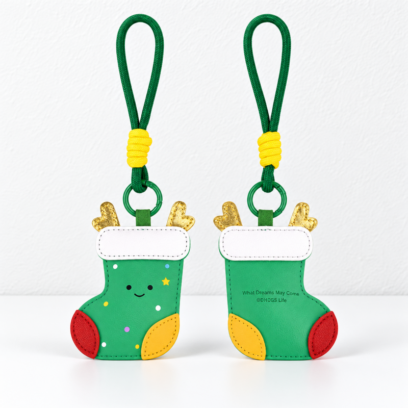 CouldNook Christmas Hanging Charm - Colorful PU Shapes and Cord Loop