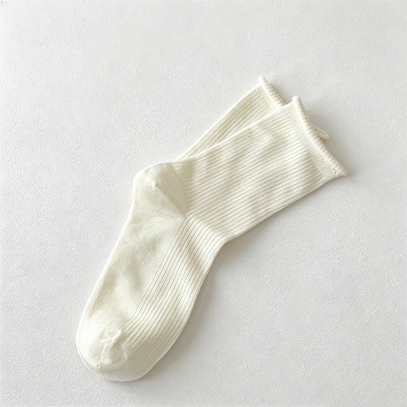 CouldNook Ribbed Crew Socks-Classic Crew Height