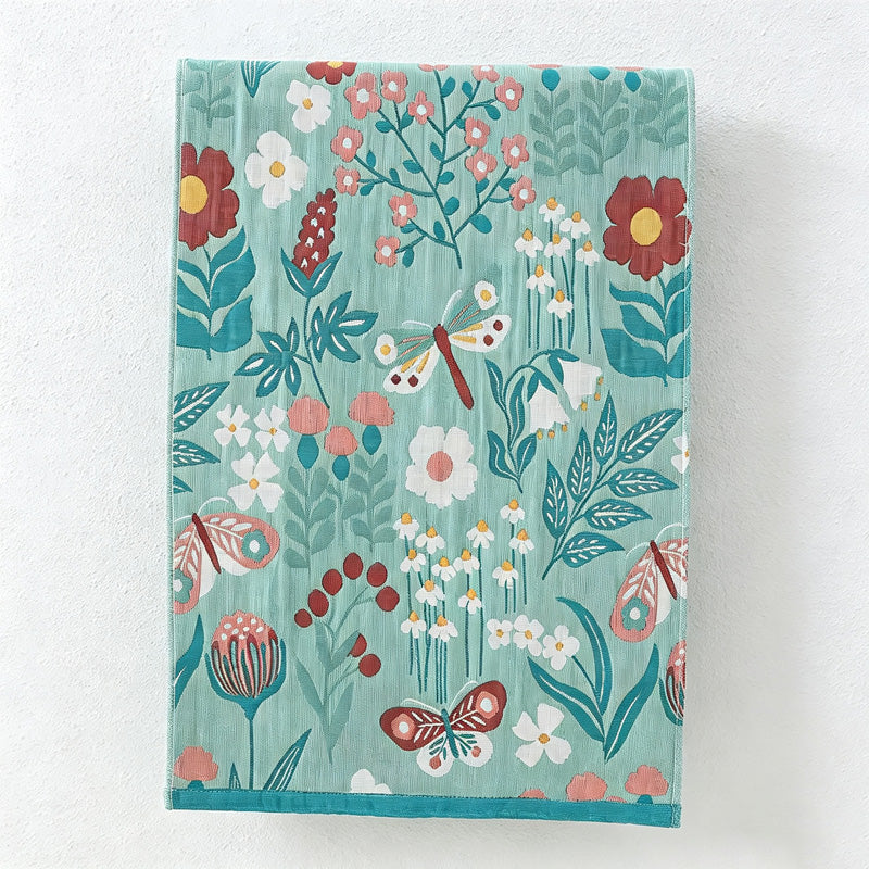 CouldNook Cotton Gauze Towel - Floral Animal and Paisley Prints