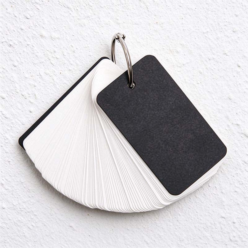 CouldNook Ring Bound Flashcards - Blank White Cards And Rounded Corners