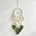 CouldNook Leaf Dreamcatcher - Botanical Green Woven Wall Hanging