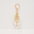 CouldNook Clear Strawberry Pearl Keychain - Bowknot Bag Pendant