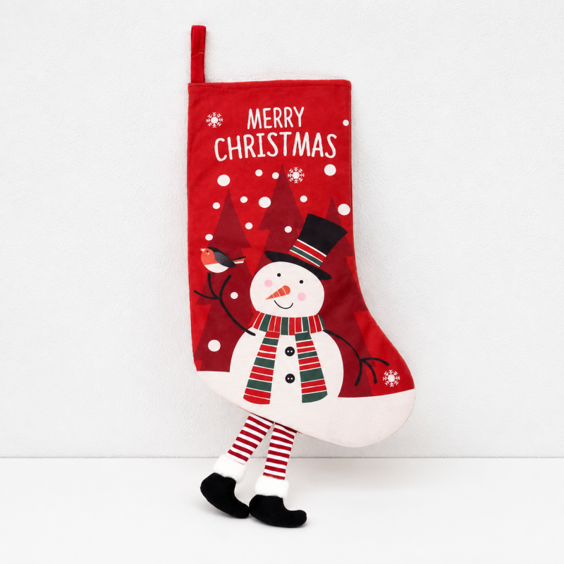 CouldNook Christmas Stocking - Character Motifs and Decorative Cuff Details