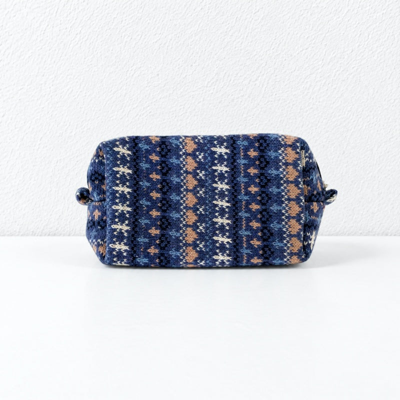 CouldNook Patterned Cosmetic Pouch - Winter Motifs and Zip Closure