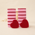CouldNook Heart Cleaning Sponge - Burgundy Kitchen Scrubber Shape