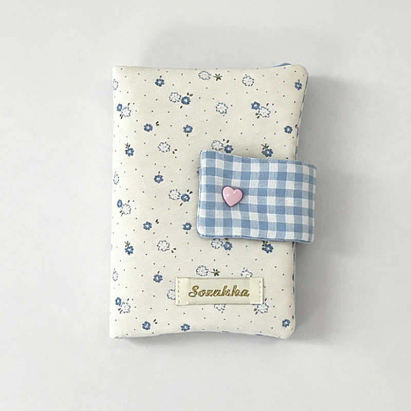 CloudNook Floral Fabric Book Sleeve‑Button Notebook Cover