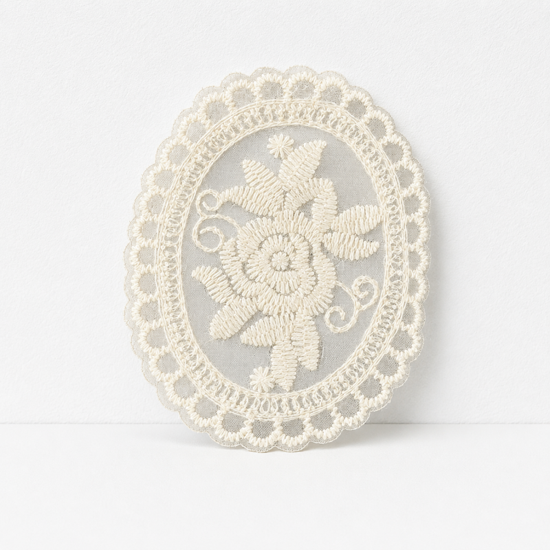 CouldNook White Lace Applique Patch - Bow Heart and Floral Shapes