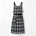 CouldNook Plaid Pinafore Apron - Layered Ruffle Kitchen Look