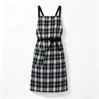 CouldNook Plaid Pinafore Apron - Layered Ruffle Kitchen Look