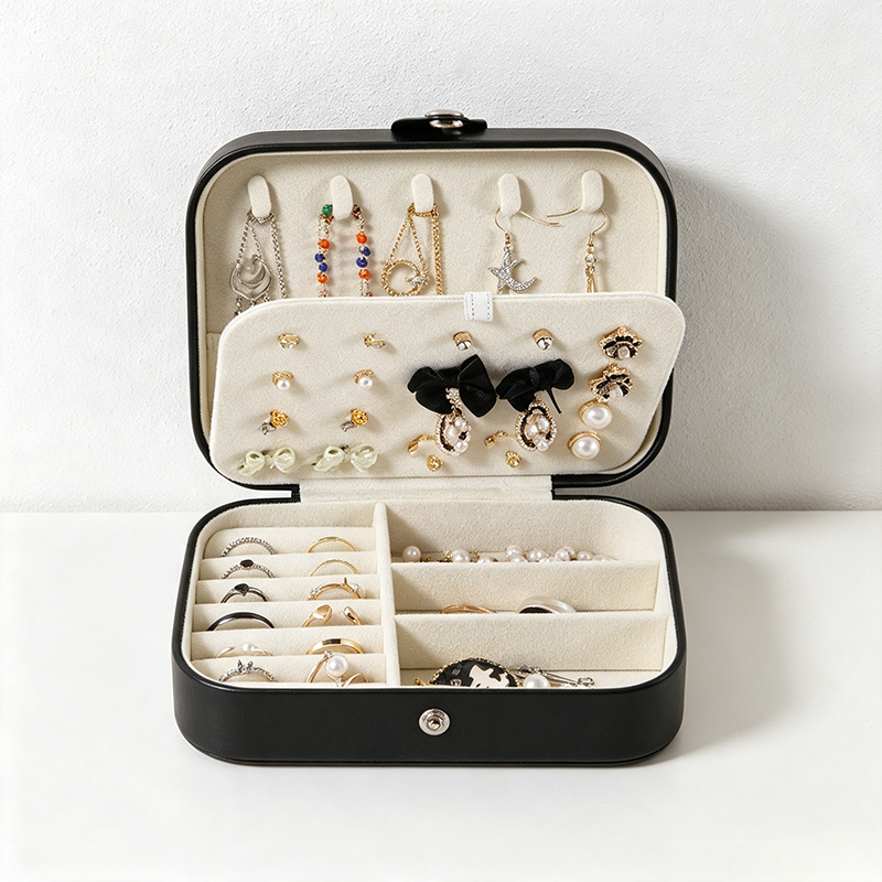 CouldNook Double Layer Pastel Jewelry Case - Organized Living Detail