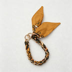 CouldNook Warm Print Scarf Phone Wrist Strap - Neutral Chain Accent