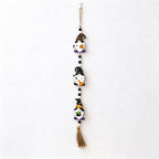 CouldNook Halloween Wooden Beaded Hanging Ornament‑Gnome Pumpkin Bat Wall Decor