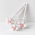 CouldNook Flower Gel Pen - Patterned Fabric Petals and Leafy Stem