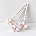 CouldNook Flower Gel Pen - Patterned Fabric Petals and Leafy Stem