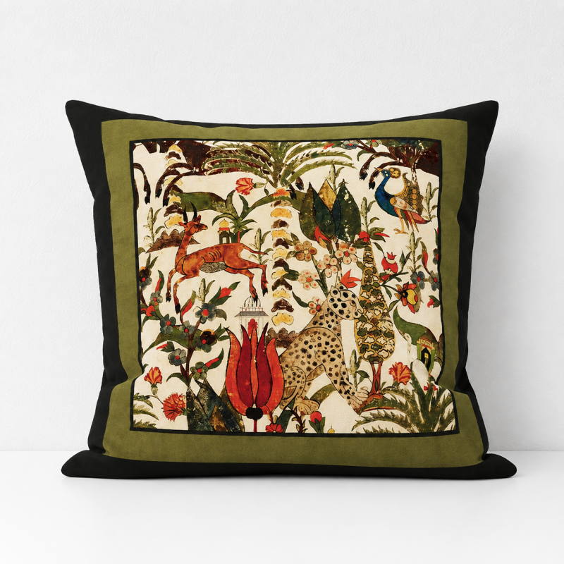 CouldNook Botanical Decorative Pillow Cover - Dark Framed Artwork