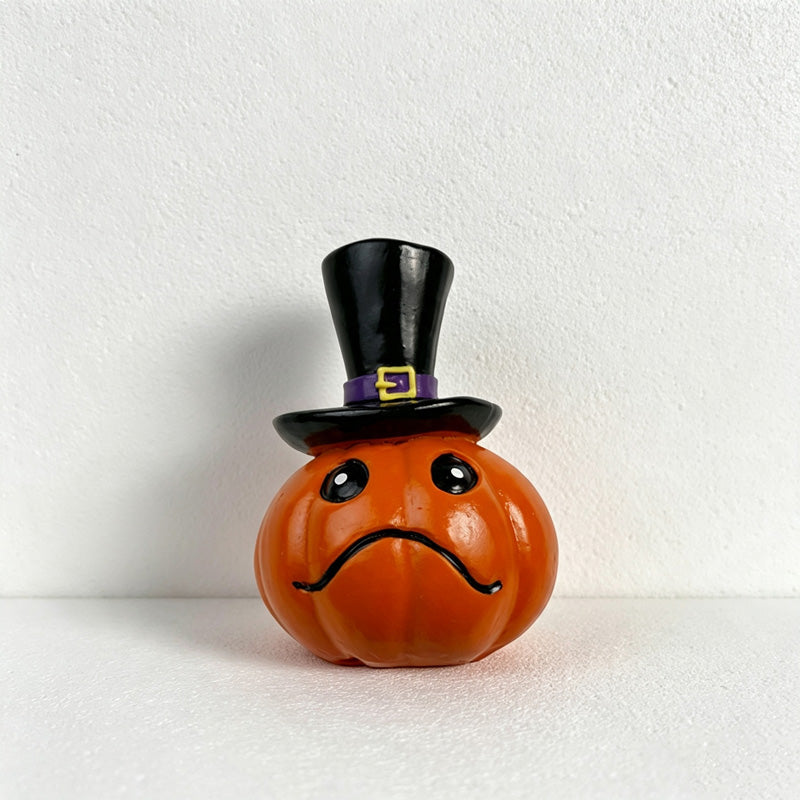 CouldNook Halloween Pumpkin Figurine‑Cute Resin Desktop Ornament for Home Party Decor
