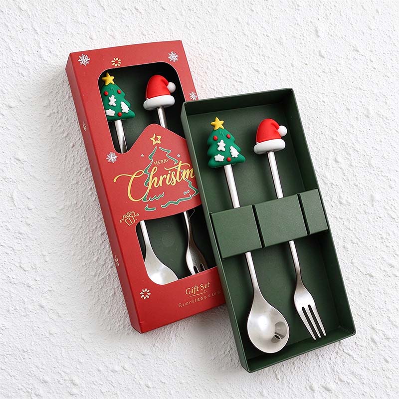 CouldNook Christmas Cutlery Set - Character Tops and Decorative Charm Designs